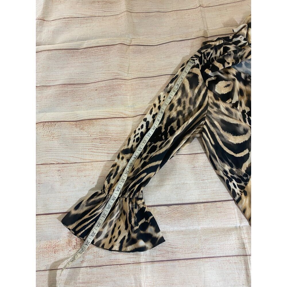Chico's Black Label Women's Animal Print Long Sleeve Blouse - Large - Picture 7 of 9